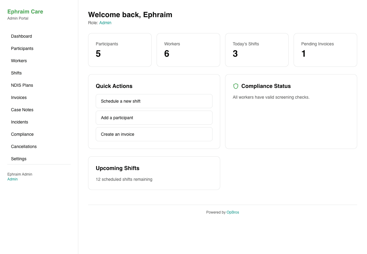 Ephraim Care Portal